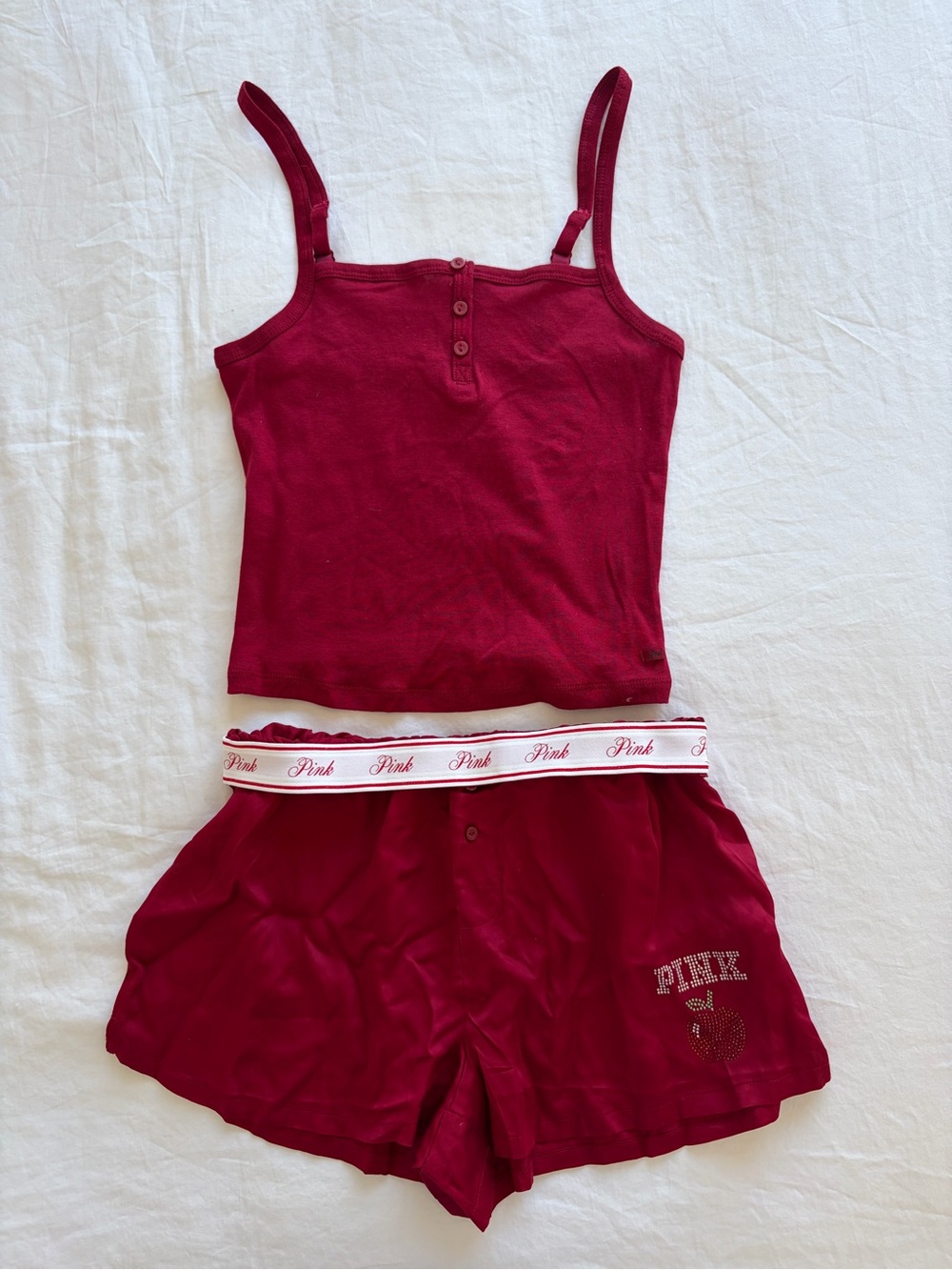 VS PINK Burgundy Pajama Set